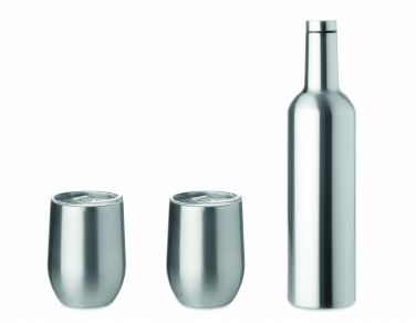 Logo trade business gift photo of: Double walled bottle & mug set