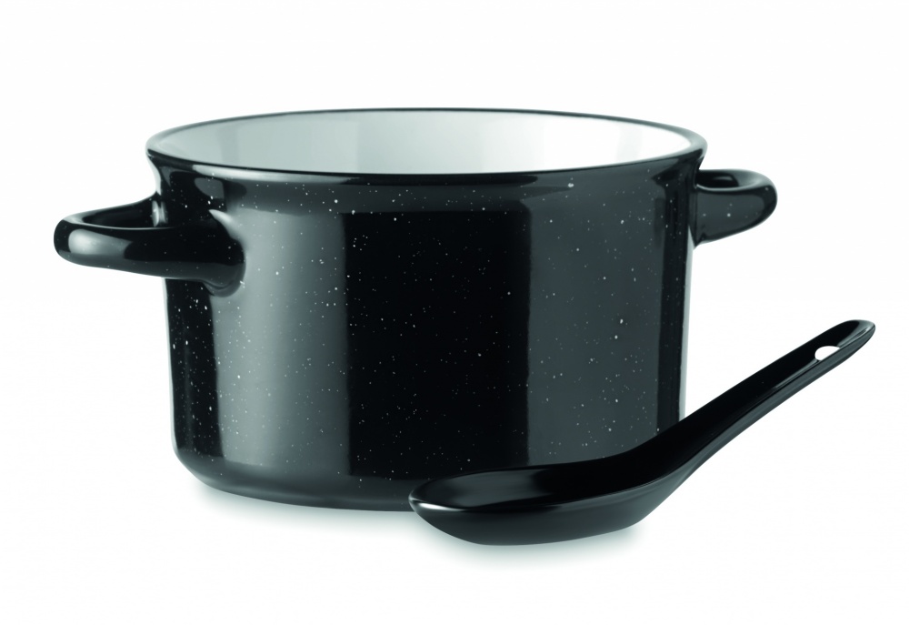Logotrade promotional item picture of: Ceramic vintage bowl 550 ml