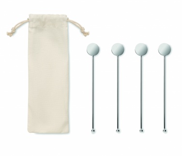 Logo trade promotional gifts image of: Stainless steel stirrers set