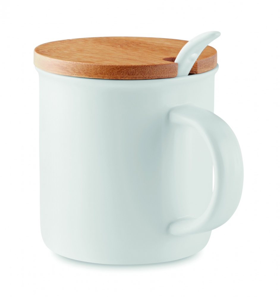 Logotrade corporate gift image of: Porcelain mug with spoon