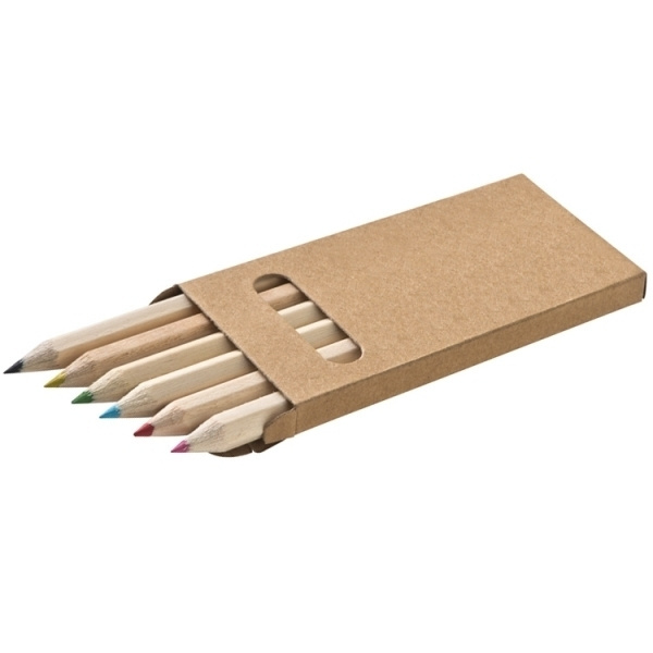 Logo trade business gift photo of: Wooden crayons MINNIE