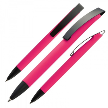 Logotrade corporate gift image of: Metal ballpen soft touch BRESCIA