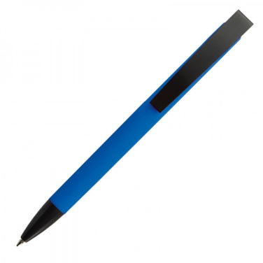 Logo trade promotional products image of: Metal ballpen soft touch BRESCIA