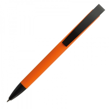 Logotrade promotional giveaway image of: Metal ballpen soft touch BRESCIA