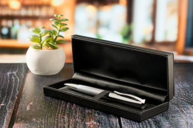 Logo trade business gifts image of: Metal ballpen CHESTER
