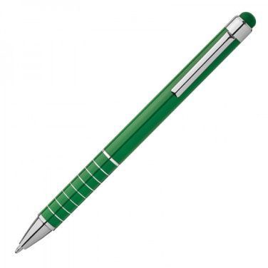 Logo trade business gifts image of: Metal ballpen with touch pen LUEBO