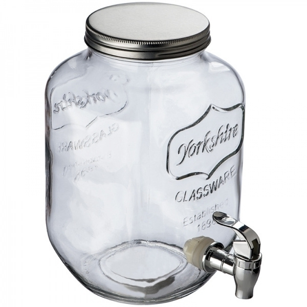 Logo trade promotional gift photo of: Set drink dispenser and glasses ACAPULCO