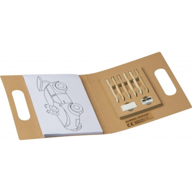 Logotrade promotional gift image of: Kids coloring book with colored pencils FORIO