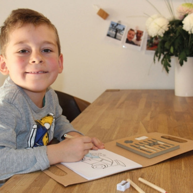 Logo trade advertising products picture of: Kids coloring book with colored pencils FORIO