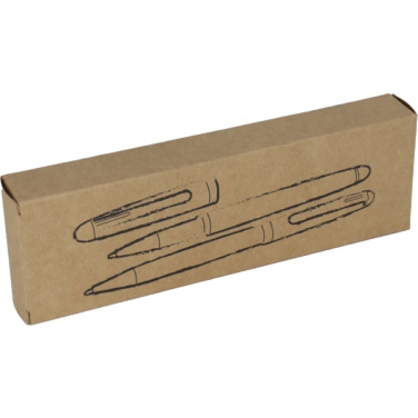 Logotrade promotional merchandise photo of: Wooden writing set ballpen and roller INDIANAPOLIS