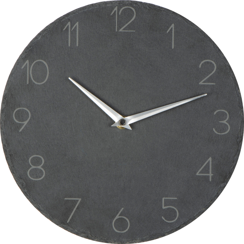 Logotrade business gifts photo of: Slate wall clock GRAZ
