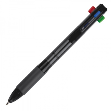 Logo trade business gifts image of: Plastic ballpen 4in1 NEAPEL