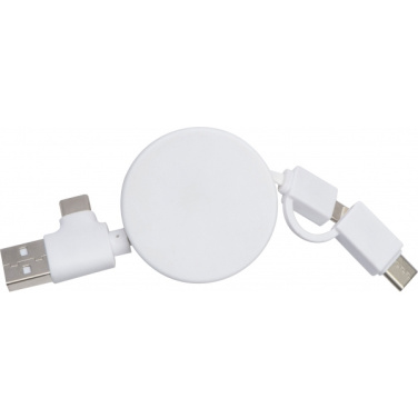 Logotrade promotional item image of: Bamboo charging cable GRONINGEN