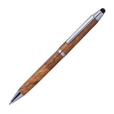 Logotrade promotional gift picture of: Wooden ballpen with touch function ERFURT