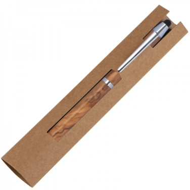 Logotrade corporate gift picture of: Wooden ballpen with touch function ERFURT