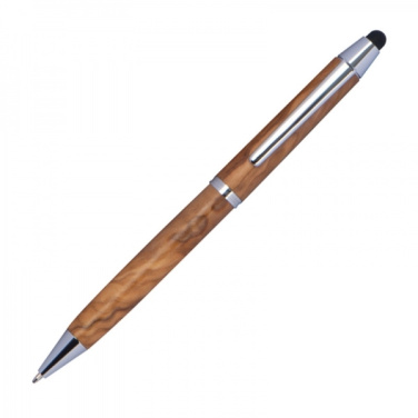 Logotrade promotional product picture of: Wooden ballpen with touch function ERFURT