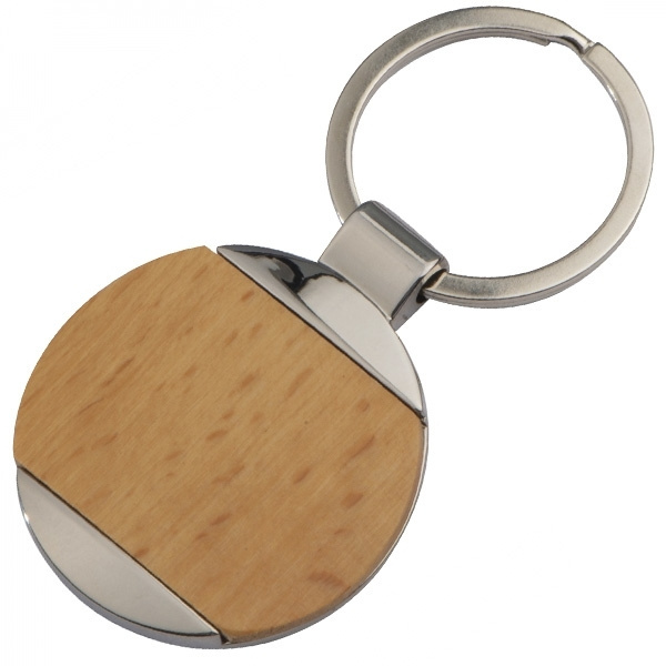 Logo trade promotional merchandise picture of: Wooden keyring LANGHAUS