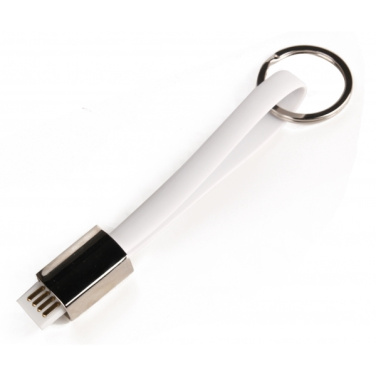 Logo trade business gifts image of: Data transfer cable and keyring