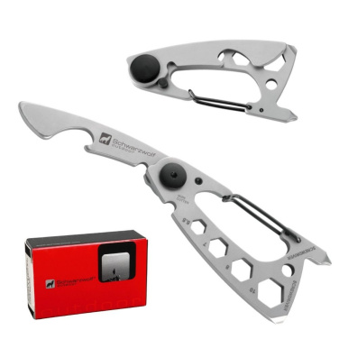 Logo trade promotional merchandise photo of: Multifunctional tool BURUNDI Schwarzwolf