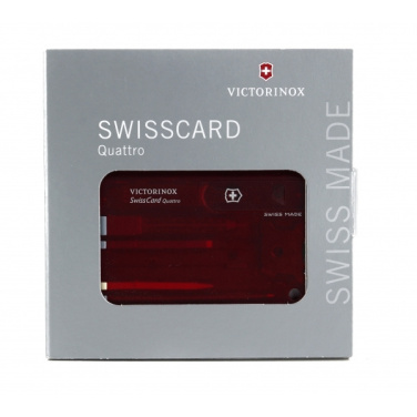 Logo trade promotional merchandise image of: SwissCard Quattro Victorinox