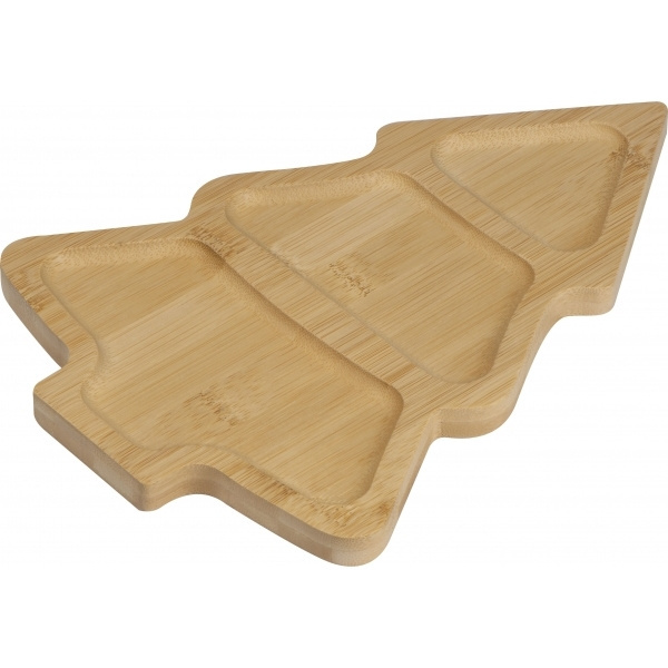 Logotrade promotional gift picture of: Bamboo snack tray LOUISVILLE