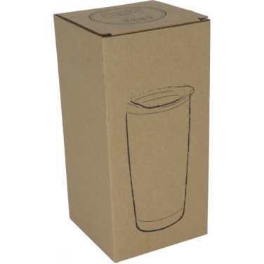 Logo trade corporate gift photo of: Stainless steel mug with wooden look COSTA RICA 550 ml