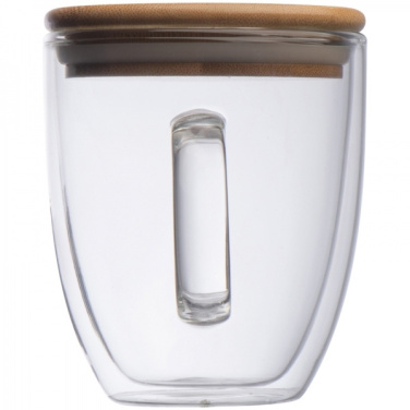 Logotrade promotional products photo of: Double-walled glass cup GERTHE 350 ml