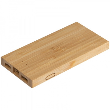 Logo trade promotional gifts image of: Bamboo power bank KATOWICE