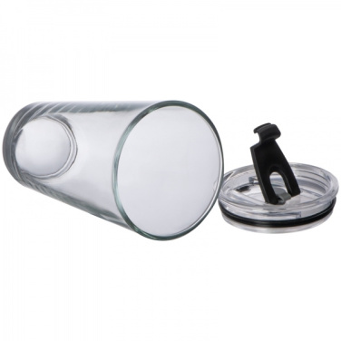 Logo trade business gift photo of: Glass mug with lid WATTENSCHEID 400 ml