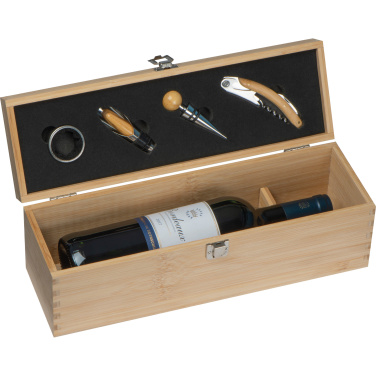 Logo trade promotional giveaways picture of: Wooden wine box SAINT-ETIENNE