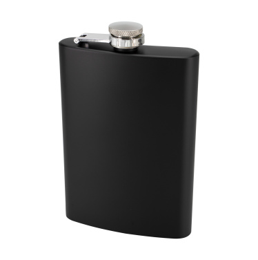 Logo trade promotional giveaways image of: Hip flask OLYMPOS Schwarzwolf