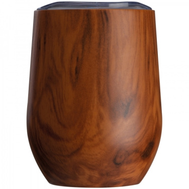 Logo trade corporate gifts picture of: Stainless steel mug with wooden look BRIGHTON 380 ml
