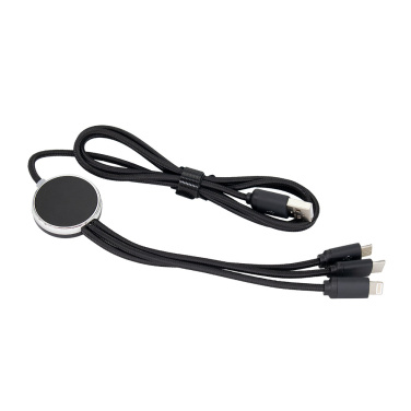 Logo trade advertising products image of: 3in1 long cable with elighted logo for engraving, W201TG