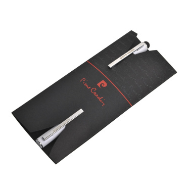 Logo trade promotional products picture of: Writing set ballpoint pen & roller soft touch CLAUDIE