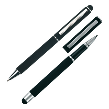 Logotrade advertising product image of: Writing set ballpoint pen & roller soft touch CLAUDIE