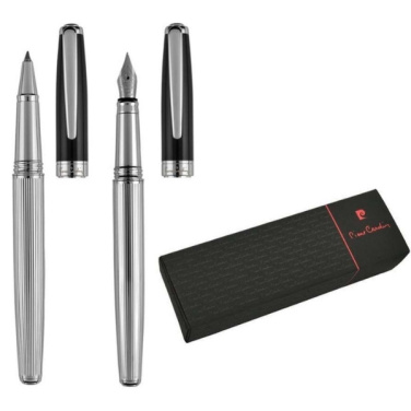Logo trade promotional giveaways picture of: Writing set fountain pen & roller CHRISTOPHE Pierre Cardin