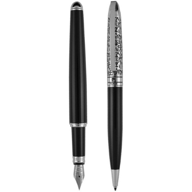 Logo trade promotional gift photo of: Writing set ballpoint pen & fountain pen JACQUES Pierre Cardin