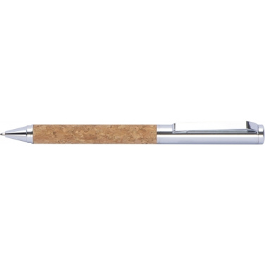 Logotrade promotional products photo of: Twist-ballpen metal and cork LILLEHAMMER