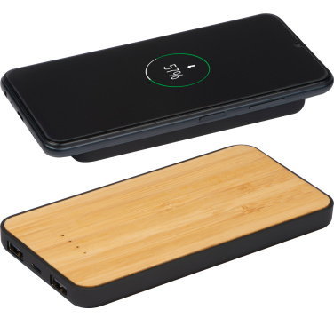 Logo trade corporate gifts picture of: Wireless charger and powerbank 8000 mAh MILAN