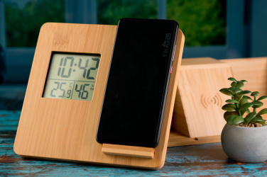 Logotrade promotional giveaway picture of: Bamboo weather station GRANADA