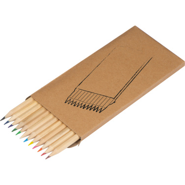 Logo trade promotional products image of: 12-piece crayon set MENORCA