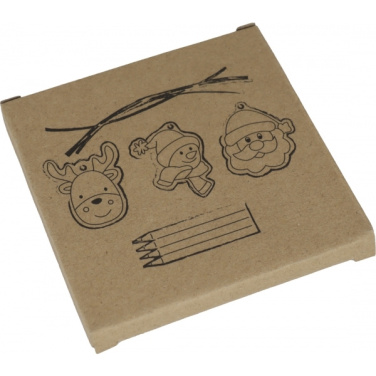 Logo trade business gift photo of: Christmas tree tag painting set DRESDEN