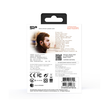Logotrade promotional product image of: WIRLESS HEADPHONES BP80 SILICON POWER