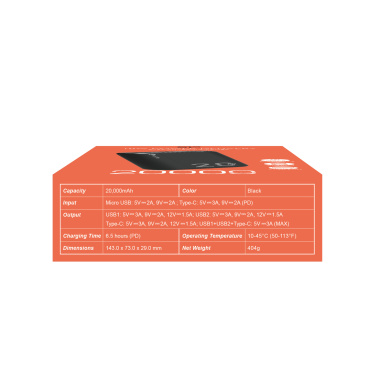 Logotrade promotional items photo of: Power bank Silicon Power QS15 20000 mAh