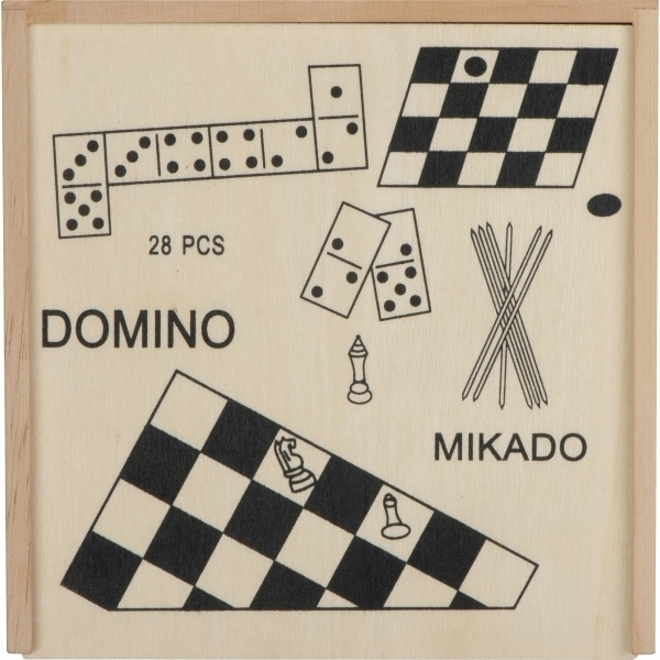 Logotrade promotional product picture of: Wooden game collection RIGA
