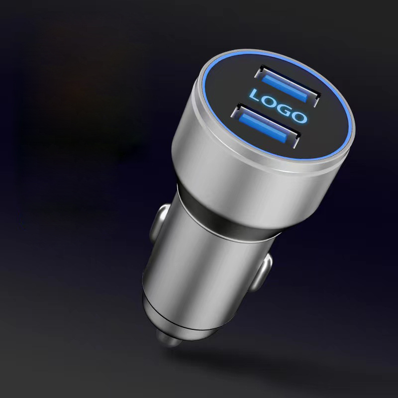 Logotrade promotional gift picture of: Car charger with enlighted logo for engraving