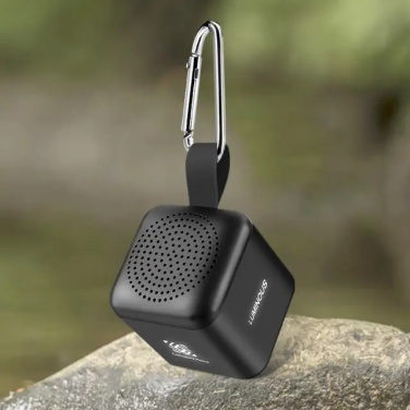 Logotrade corporate gift image of: Mini speaker with enlighted logo for engraving
