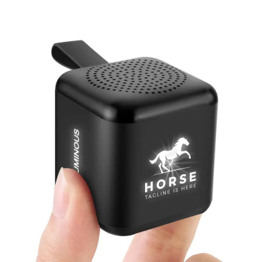 Logo trade promotional products image of: Mini speaker with enlighted logo for engraving