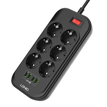 Logotrade business gifts photo of: Power strip with USB ports