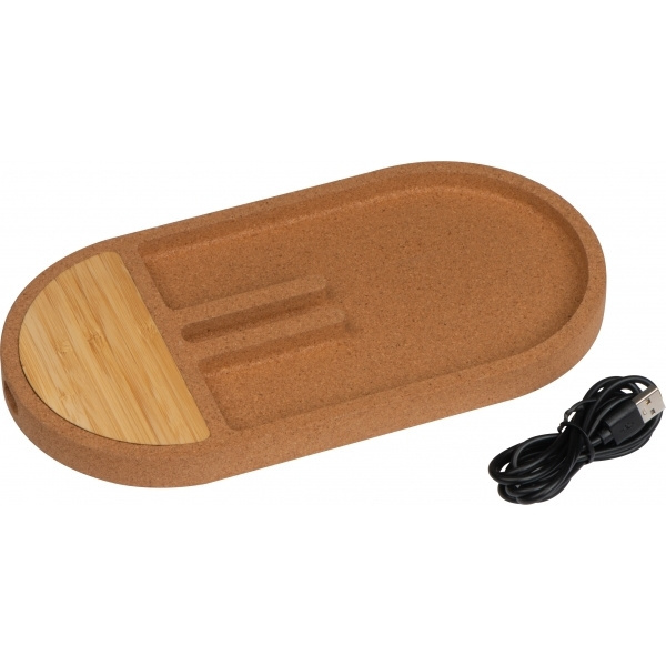 Logotrade promotional item picture of: Desk organiser with charging station LANCASTER
